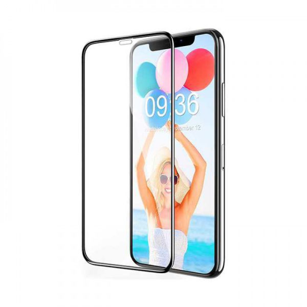 محافظ صفحه نمایش ای منحنی سه بعدی برای iPhone Xs Max - مشکی - برند پرودو Porodo