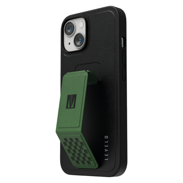 قاب چرمی Morphix Gripstand iPhone 14 Plus PU - Pacific Green - برند لِوِلو Levelo