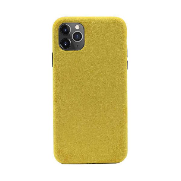 قاب پشتی Alcantara برای iPhone Xs Max - زرد - برند پرودو Porodo
