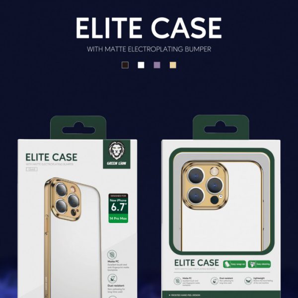 قاب Green Elite با سپر آبکاری مات برای iPhone 14 Pro (6.1 اینچ) - بنفش - برند گرین لاین Green lion