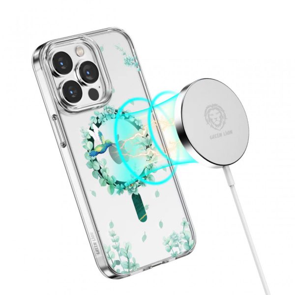 قاب شفاف Magsafe سری Green Nature برای iPhone 13 Pro Max (6.7 اینچ) - Butterf - برند گرین لاین Green lion