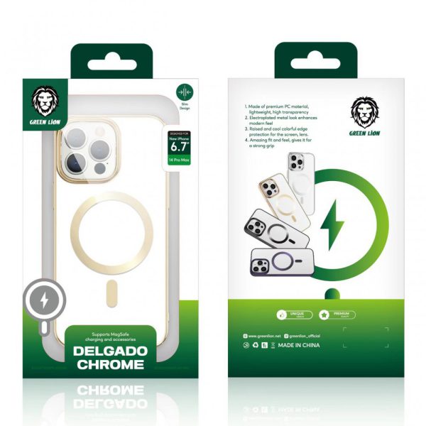 محافظ Delgado Chrome Magsafe برای iPhone 14 Pro Max (6.7 اینچ) - بنفش - برند گرین لاین Green lion
