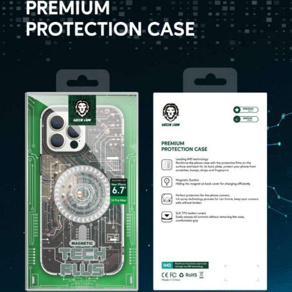 قاب Magnetic Tech Plus برای iPhone 14 Pro (6.1 اینچ) - آبی - برند گرین لاین Green lion