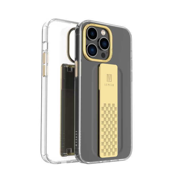 قاب شفاف Graphia iPhone 14 Pro Max IMD - Champagne Gold - برند لِوِلو Levelo