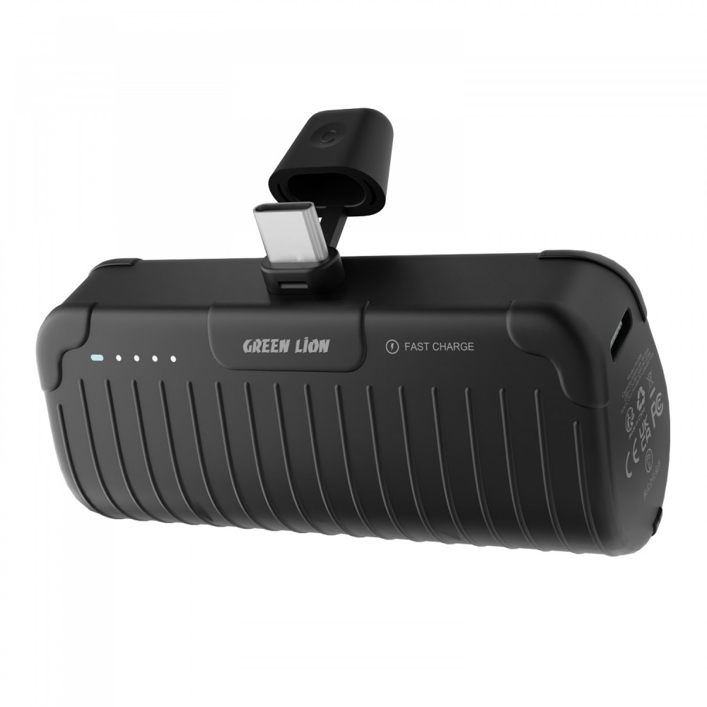 پاور بانک جیبی 5000mAh PD 20W با کانکتور Type-C - مشکی - برند گرین لاین Green lion پاور بانک جیبی گرین لاین مدل GNPPB5KTCBK ظرفیت 5000 میلی آمپر ساعت - تصویر 1