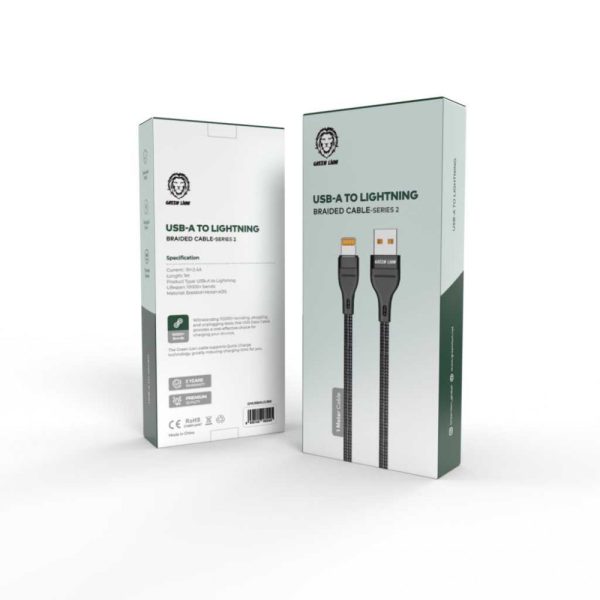 کابل تبدیل USB-A به Lightning گرین لاین مدل GNUSBALG2BK