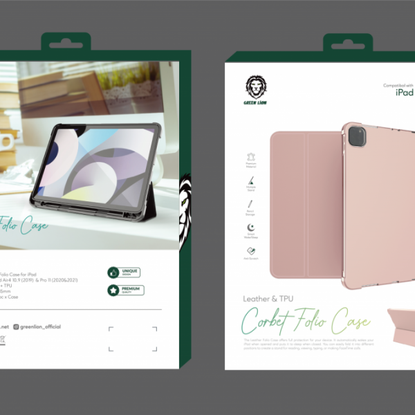 کیف چرمی Corbet برای iPad 12.9 اینچ 2021 - صورتی - برند گرین لاین Green lion