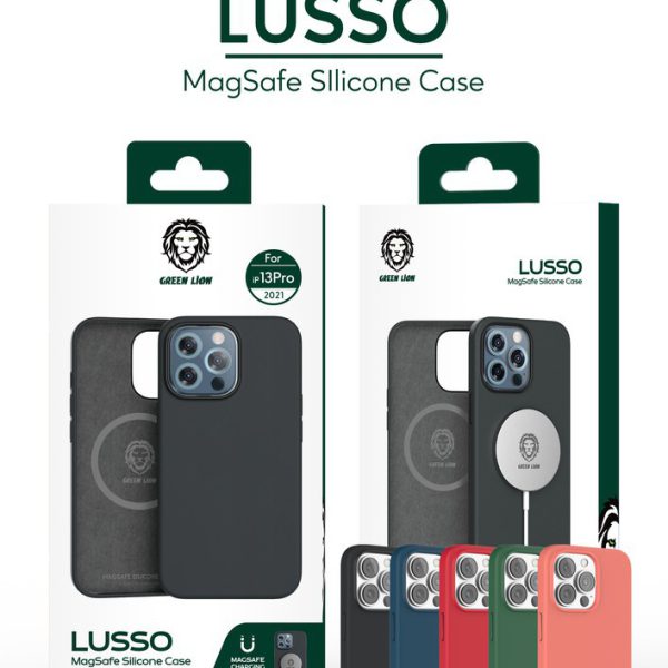 قاب سیلیکونی  Lusso MagSafe 360 برای iPhone 13 Pro (6.1 اینچ) - قرمز - برند گرین لاین Green lion