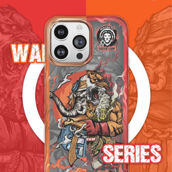 قاب Magnetic Warrior برای iPhone 14 Pro Max (6.7 اینچ) - قرمز - برند گرین لاین Green lion