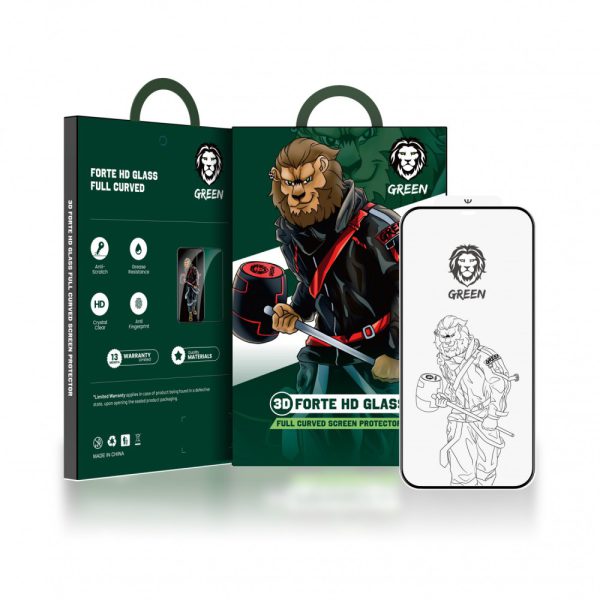 محافظ صفحه نمایش خمیده کامل گلس ای 3D Forte HD برای iPhone 12 / 12 Pro (6.1 اینچ) -  - برند گرین لاین Green lion