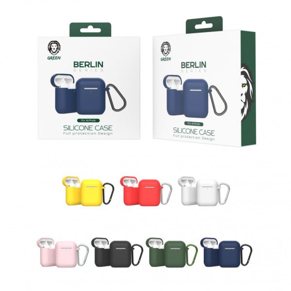 کاور سیلیکونی ایرپاد گرین لاین سری برلین برای Airpods 1/2 مدل GNSILAIR2