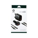 پک شارژر فندکی و دیواری گرین لاین مدل GN4IN1COMBO + کابل - تصویر 3