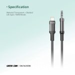 کابل لایتنینگ به AUX گرین لاین مدل GNLTAUXCBK طول 1 متر - تصویر 3