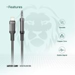 کابل لایتنینگ به AUX گرین لاین مدل GNLTAUXCBK طول 1 متر - تصویر 2