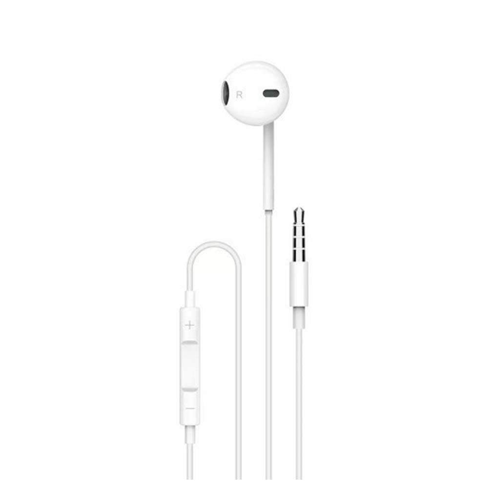 Porodo Mono Earphone 3.5mm Aux Connector هندزفری با سیم پرودو مدل PD-MOAEP رنگ سفید