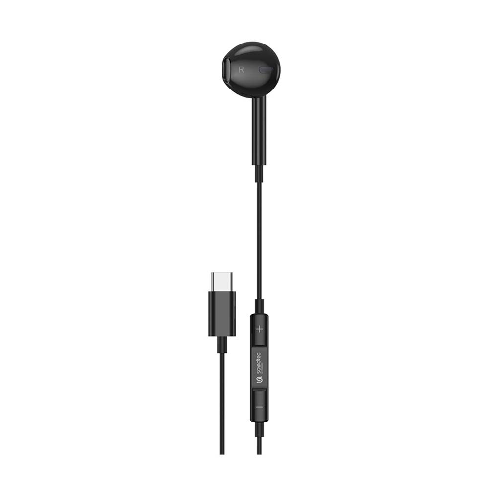 Porodo Mono Earphone with Type-C Connector هندزفری سیمی پرودو مدل PD-CMNEP رنگ مشکی و سفید