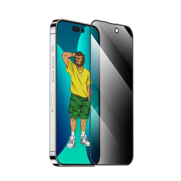 محافظ صفحه نمایش گرین لاین مدل 3D Silicone Privacy برای iphone 14 pro