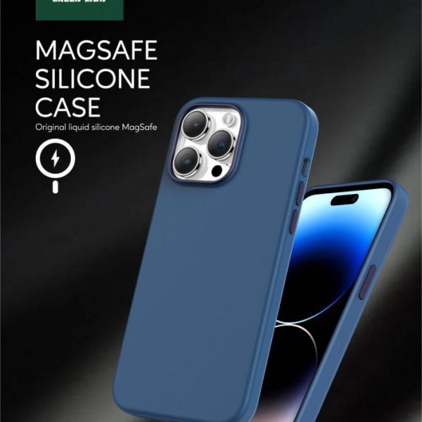 قاب سیلیکونی Magsafe برای iPhone 14 Pro Max (6.7 اینچ) - مشکی - برند گرین لاین Green lion