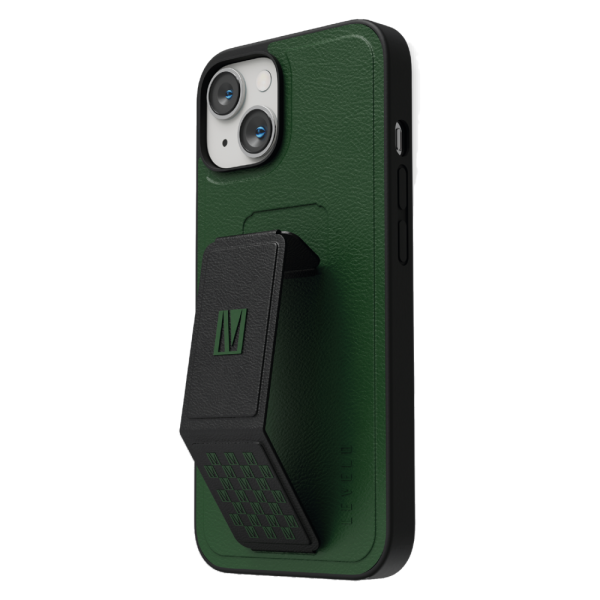قاب چرمی Morphix Gripstand iPhone 14 Plus - Forest Green - برند لِوِلو Levelo