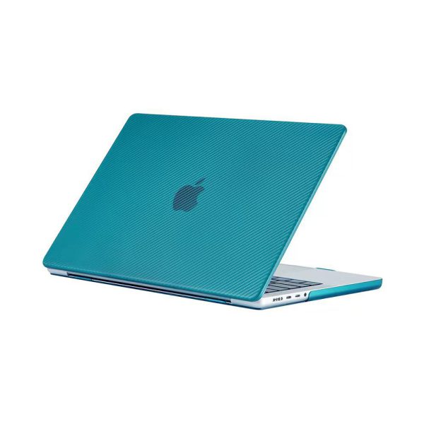 قاب محافظ پوسته سخت فوق slim فیبر کربن  برای Macbook Pro 14 اینچی 2021 - فیروزه ای - برند گرین لاین Green lion