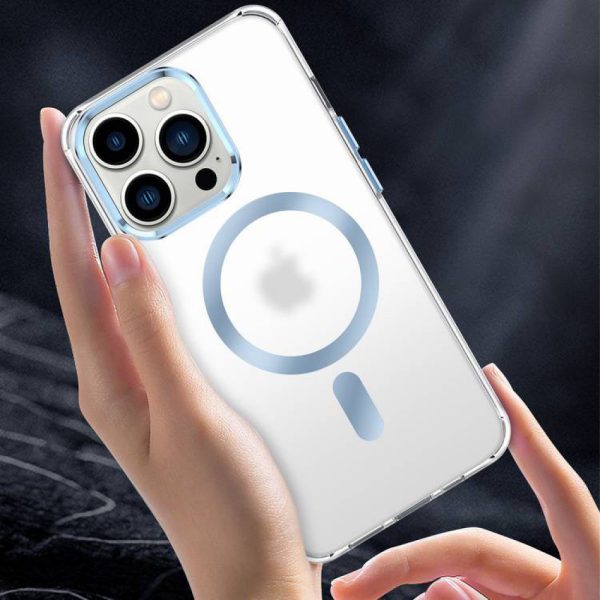 قاب فلزی  TPU قاب شفاف برای iPhone 13 Pro Max (6.7 اینچ) - آبی - برند گرین لاین Green lion