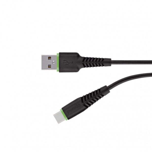 کابل Type-C 2 متر - مشکی - برند پرودو Porodo