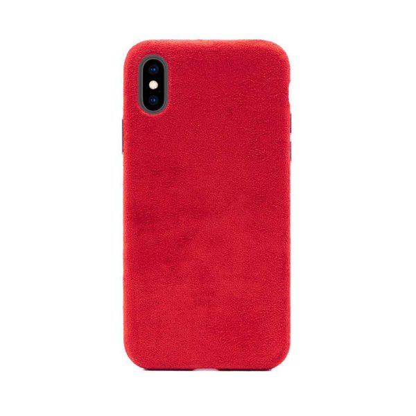 قاب پشتی Alcantara برای iPhone Xs Max - قرمز - برند پرودو Porodo