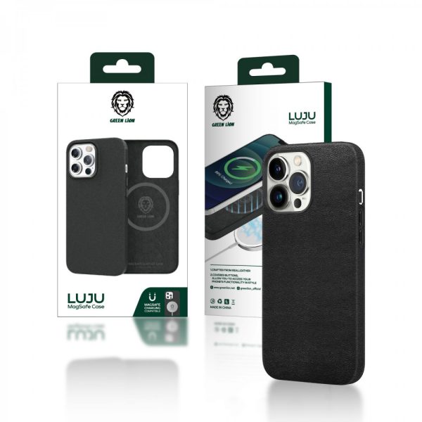 قاب چرمی  Luju MagSafe برای iPhone 13 Pro Max (6.7 اینچ) - صورتی - برند گرین لاین Green lion