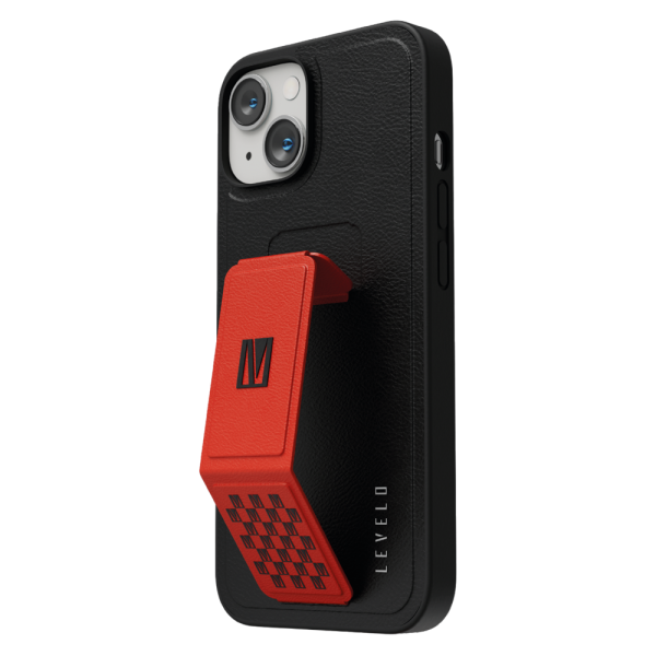 قاب چرمی Morphix Gripstand iPhone 14 Plus PU - قرمز - برند لِوِلو Levelo