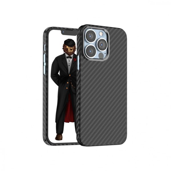 قاب Green Carbon Pro با حلقه دوربین فلزی برای iPhone 13 Pro (6.1 اینچ) - مشکی - برند گرین لاین Green lion