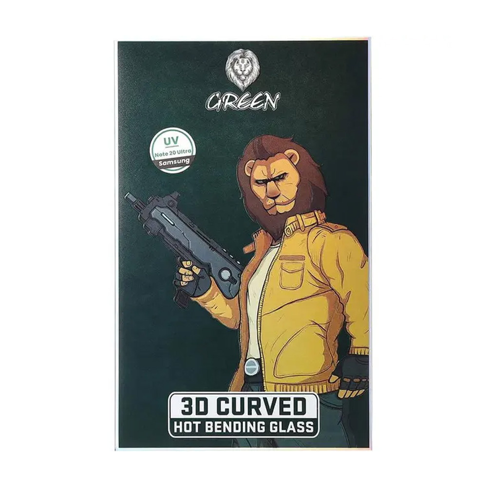green-3d-uv-glass-screen-protector-for-samsung-galaxy-note-20-clear محافظ صفحه نمایش گرین لاین مدل 3D UV برای Samsung Galaxy Note 20 - تصویر 1