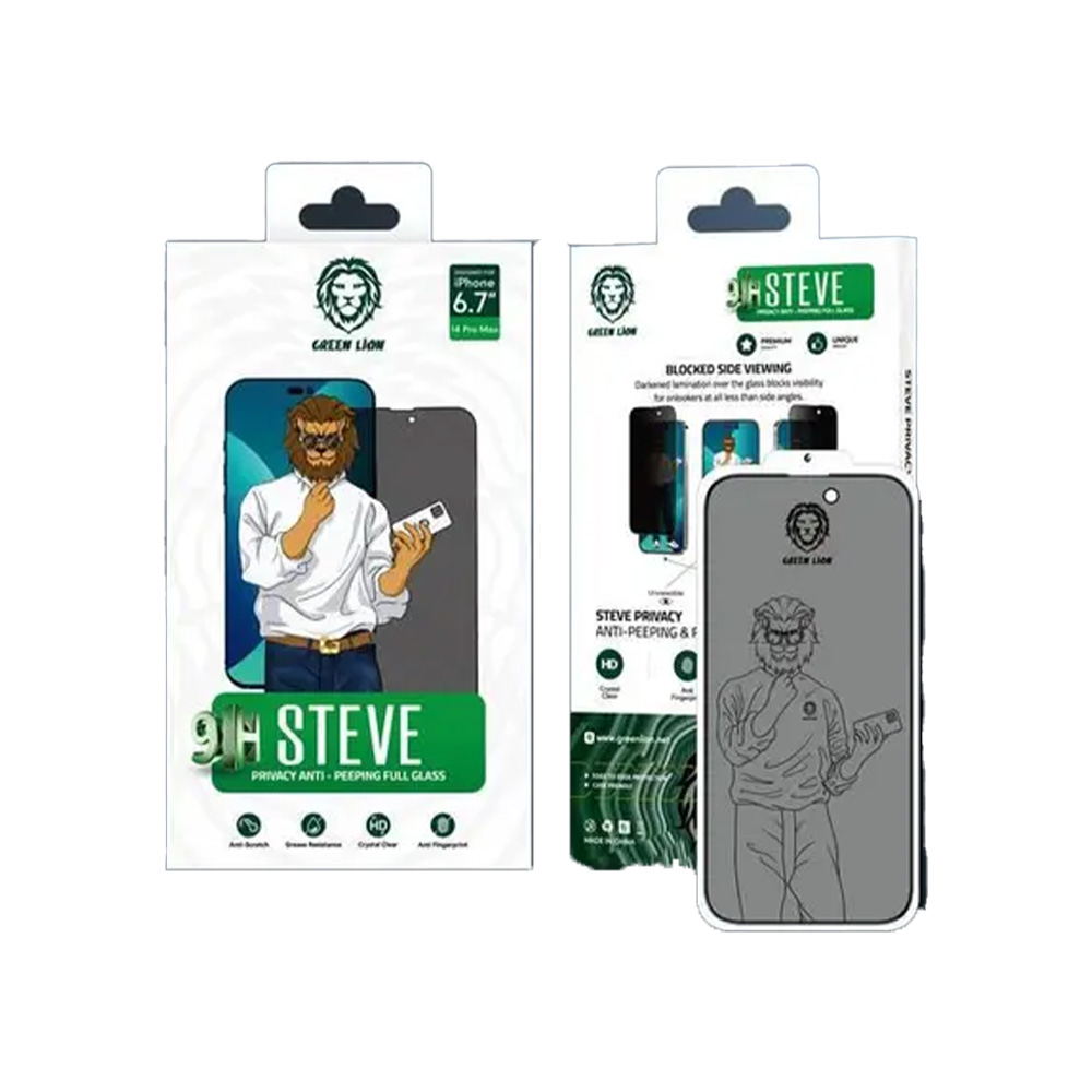 green-9h-steve-privacy-full-glass-screen-protector-for-iphone-13-13-pro-14-6-1-bl محافظ صفحه نمایش گرین لاین مدل 9H Steve برای iPhone 13/13 Pro/14 - تصویر 1