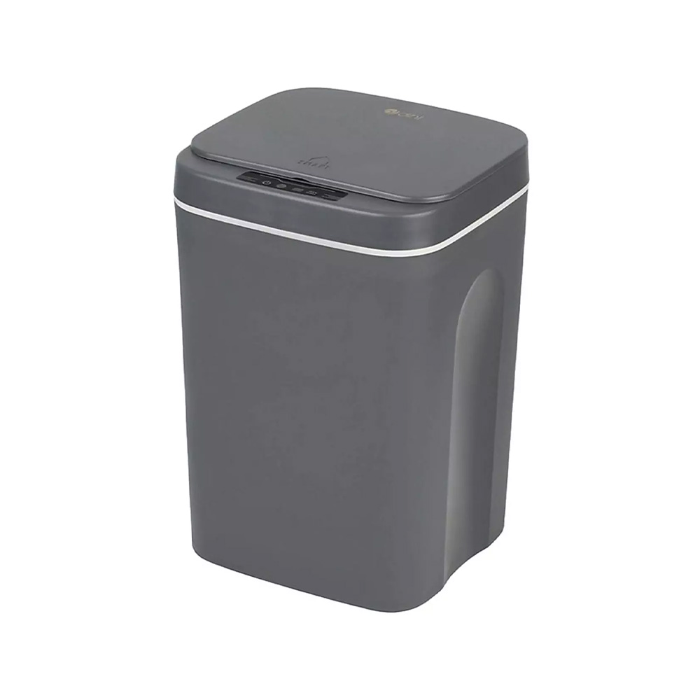 green-ecosense-smart-trash-bin-14l-gray سطل زباله هوشمند گرین لاین مدل Ecosense-smart trash bin - تصویر 1