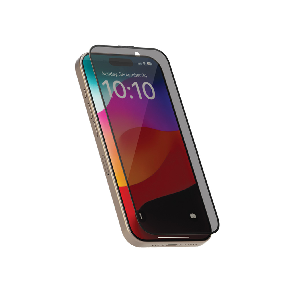 levelo-full-screen-privacy-twice-tempered-glass-for-iphone-15-plus-black محافظ صفحه نمایش لِوِلو مدل Full Screen Privacy برای iphone 15 - تصویر 1
