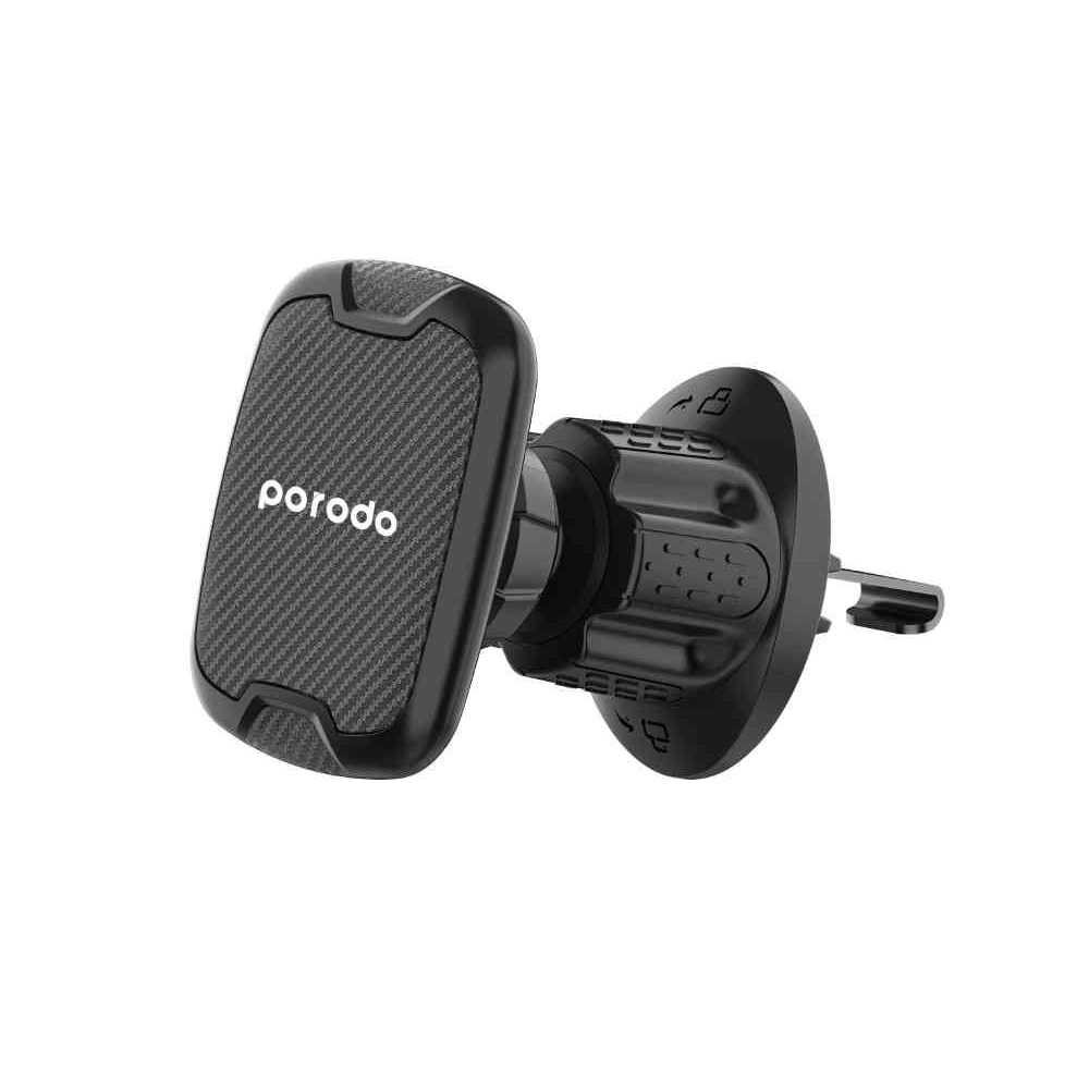 Porodo 360 Magnetic Air Vent Car Mount with Adjustable Hook هولدر گوشی پرودو مدل MAVMAH رنگ مشکی