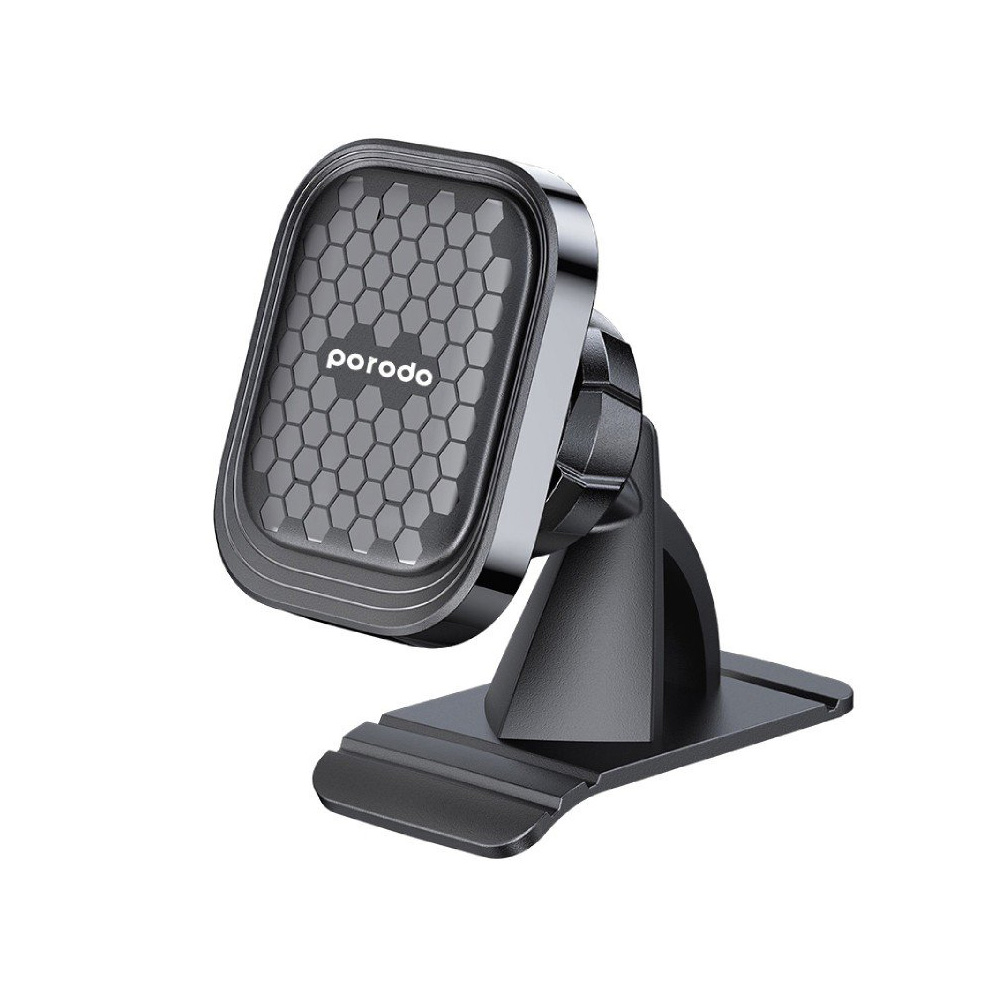 Porodo Magnetic Dash Mount Cell Phone Holder 360 Degree Rotation هولدر موبایل پرودو مدل MAVDCM مگنتی رنگ مشکی