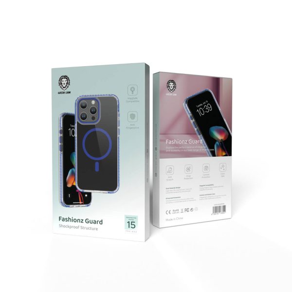 قاب محافظ Magsafe Fashionz iPhone 15Pro Max - آبی - برند گرین لاین Green lion