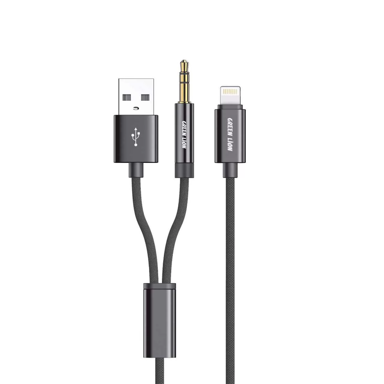 کابل چندکاره گرین لاین مدل GN2IN1AUXCBK