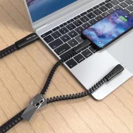 کابل 2 در 1 (Type-C تا Lightning/Type-C) گرین لاین مدل Zipper Cable طول 0.8 متر - تصویر 2