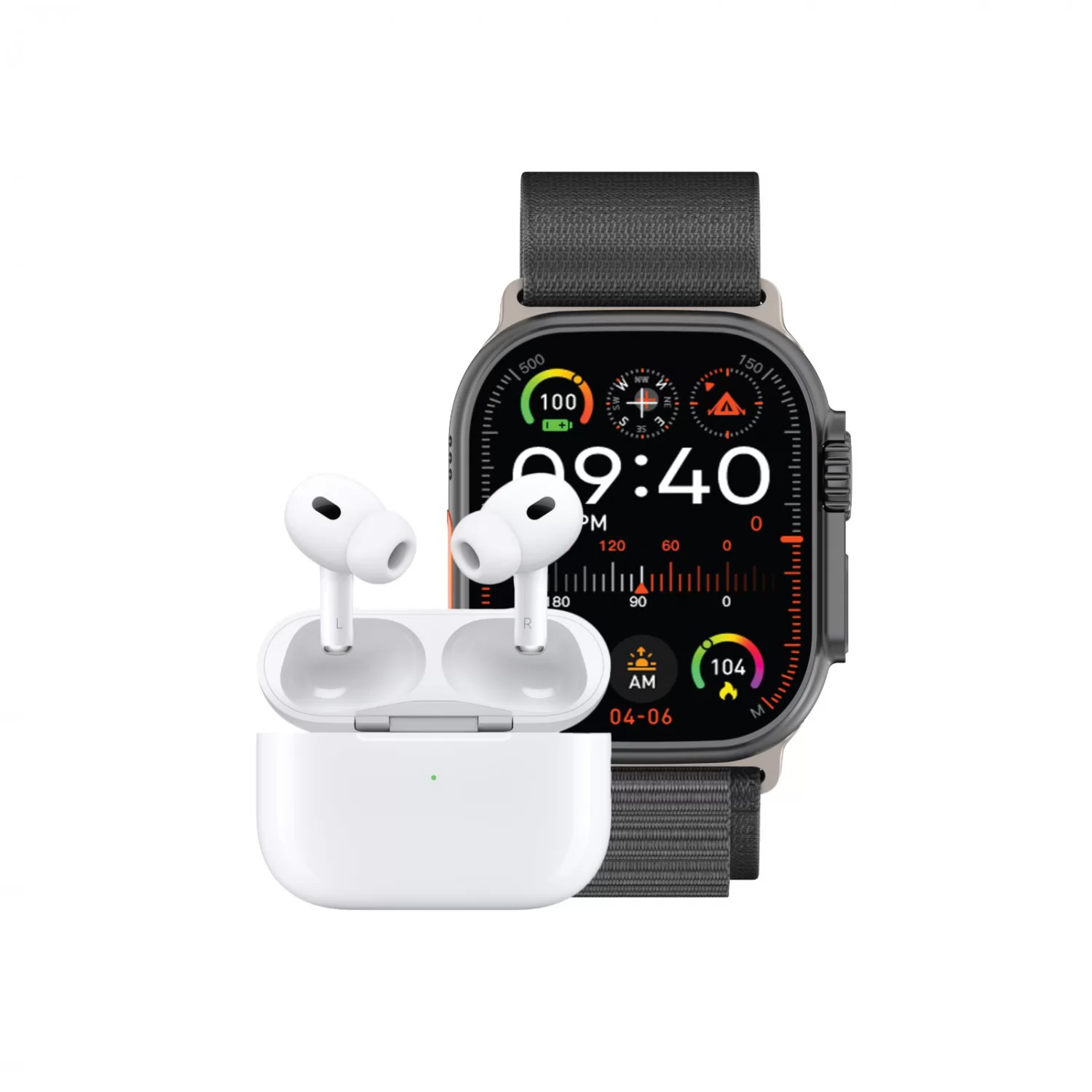 ساعت هوشمند گرین لاین مدل GNACTDUOBUDS + هندزفری بلوتوثی GNTWSPRO2