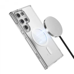 قاب کریستالی MagSafe برای Samsung Galaxy S24 Ultra - Clear - برند گرین لاین Green lion - تصویر 3