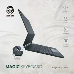 صفحه کلید جادوی  برای iPad 12.9 اینچی (عربی/انگلیسی) 500 میلی آمپر ساعت - مشکی - برند گرین لاین Green lion - تصویر 3
