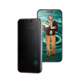 Picasso 3D Privacy Glass - iP14Pro Max - مشکی - برند گرین لاین Green lion - تصویر 5