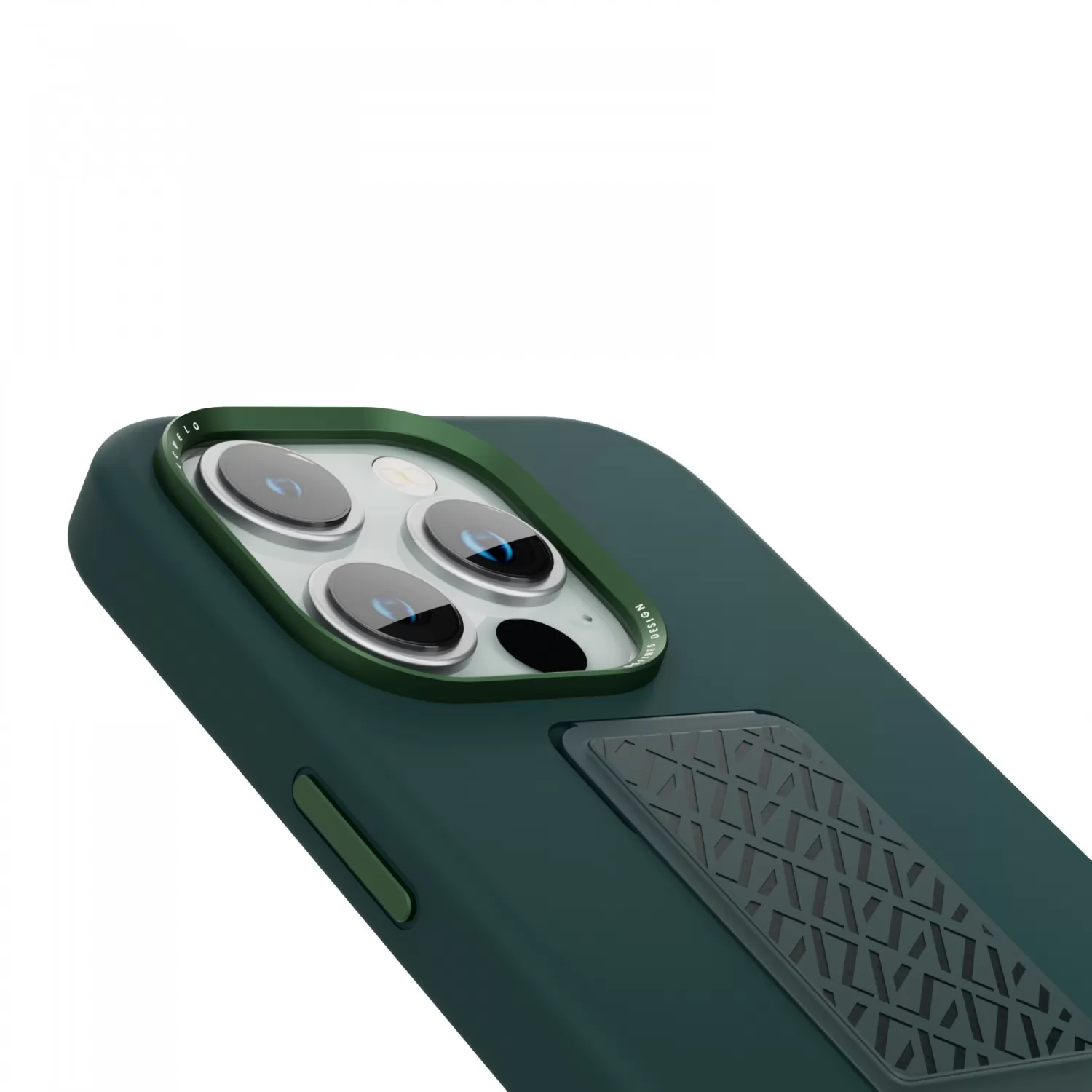 قاب سیلیکونی Morphix با دستگیره چرمی برای iPhone 15 Pro Max - سبز - برند لِوِلو Levelo