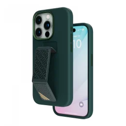 قاب سیلیکونی Morphix با دستگیره چرمی برای iPhone 15 Pro Max - سبز - برند لِوِلو Levelo - تصویر 4