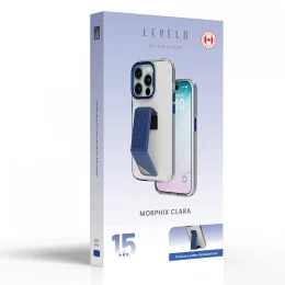 Morphix Clara Grip Case برای آیفون 15 پرو - آبی - برند لِوِلو Levelo - تصویر 4
