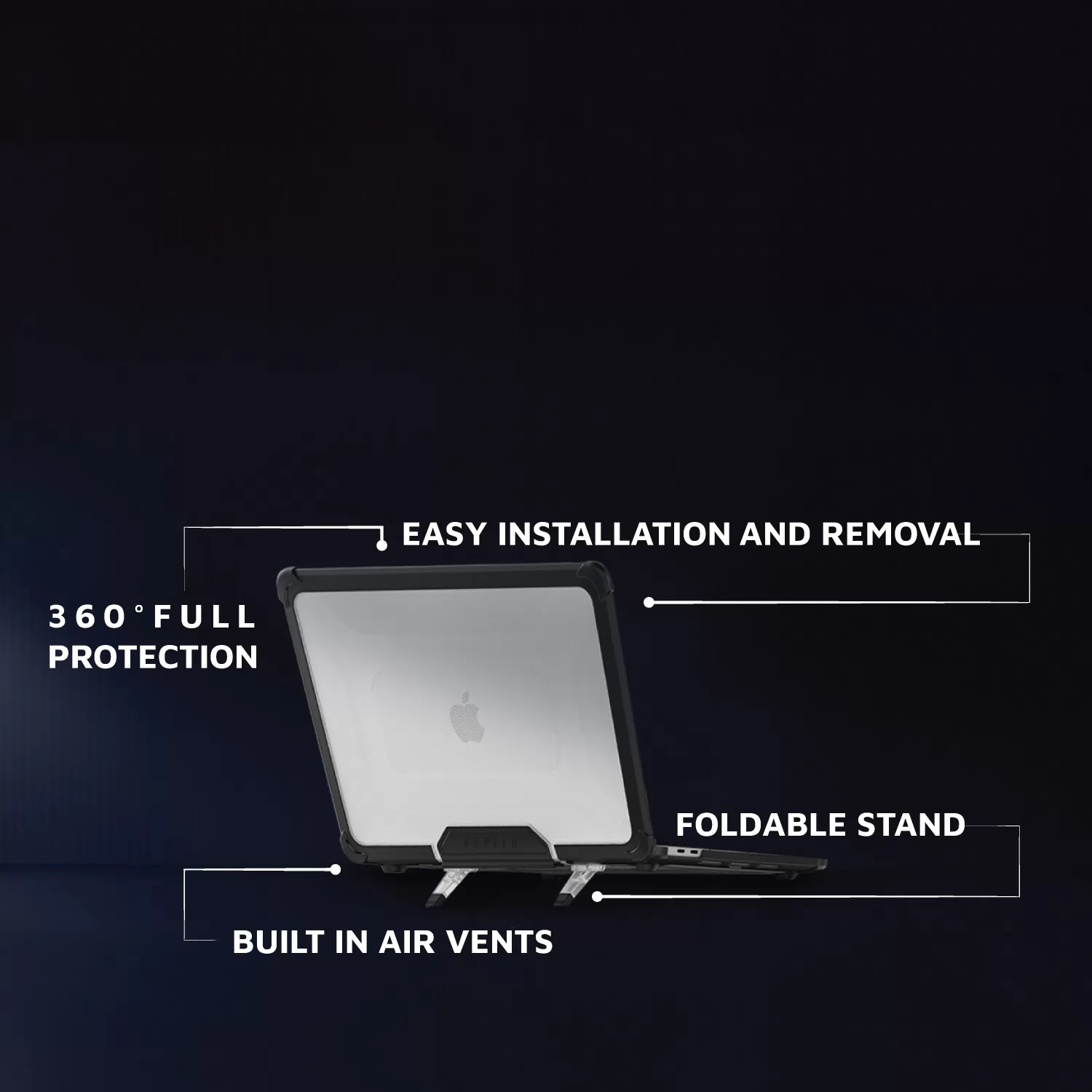 کاور محافظ مک بوک لولو برای Macbook Pro 16 مدل LVLMPP16BK