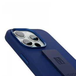 قاب سیلیکونی Morphix با دستگیره سیلیکونی برای iPhone 15 Pro - آبی عمیق - برند لِوِلو Levelo - تصویر 6