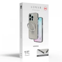 کیف Verona برای iPhone 15 Pro Max - Clear - برند لِوِلو Levelo - تصویر 6