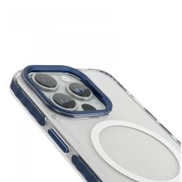 قاب شفاف FlexiGuard برای آیفون 15 پرو مکس - آبی  - برند لِوِلو Levelo - تصویر 3